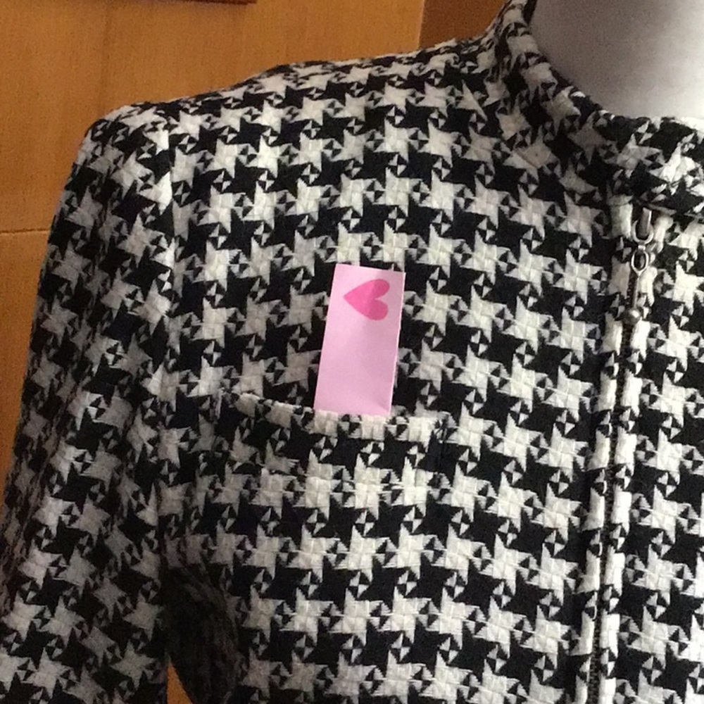 Houndstooth Wool Jacket - image 3